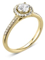 Gouden Haag Jewellery Diamant Halo Ring 18 Kt Geelgoud  0.94 ct