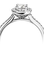 Gouden Haag Jewellery Diamant  Halo Ring 18 Kt Witgoud 0.94 ct