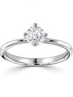 Gouden Haag Jewellery Verlovingsring met een ronde briljante diamant 1,0 ct