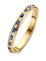 Excellent Jewelry Ring geelgoud briljant + saffier