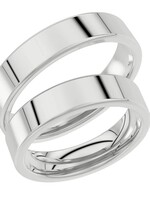 Classic White Gold Wedding Ring 4.0 mm