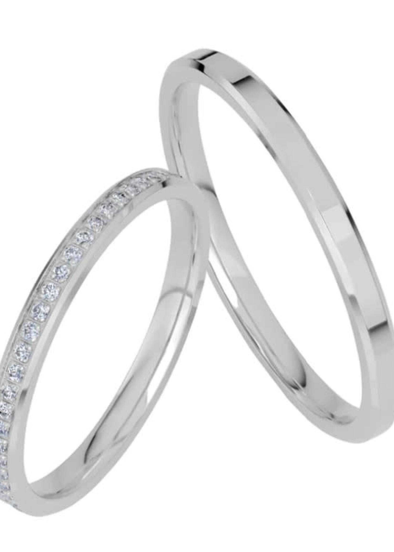 White Gold 14 k Wedding Ring 2.0 mm