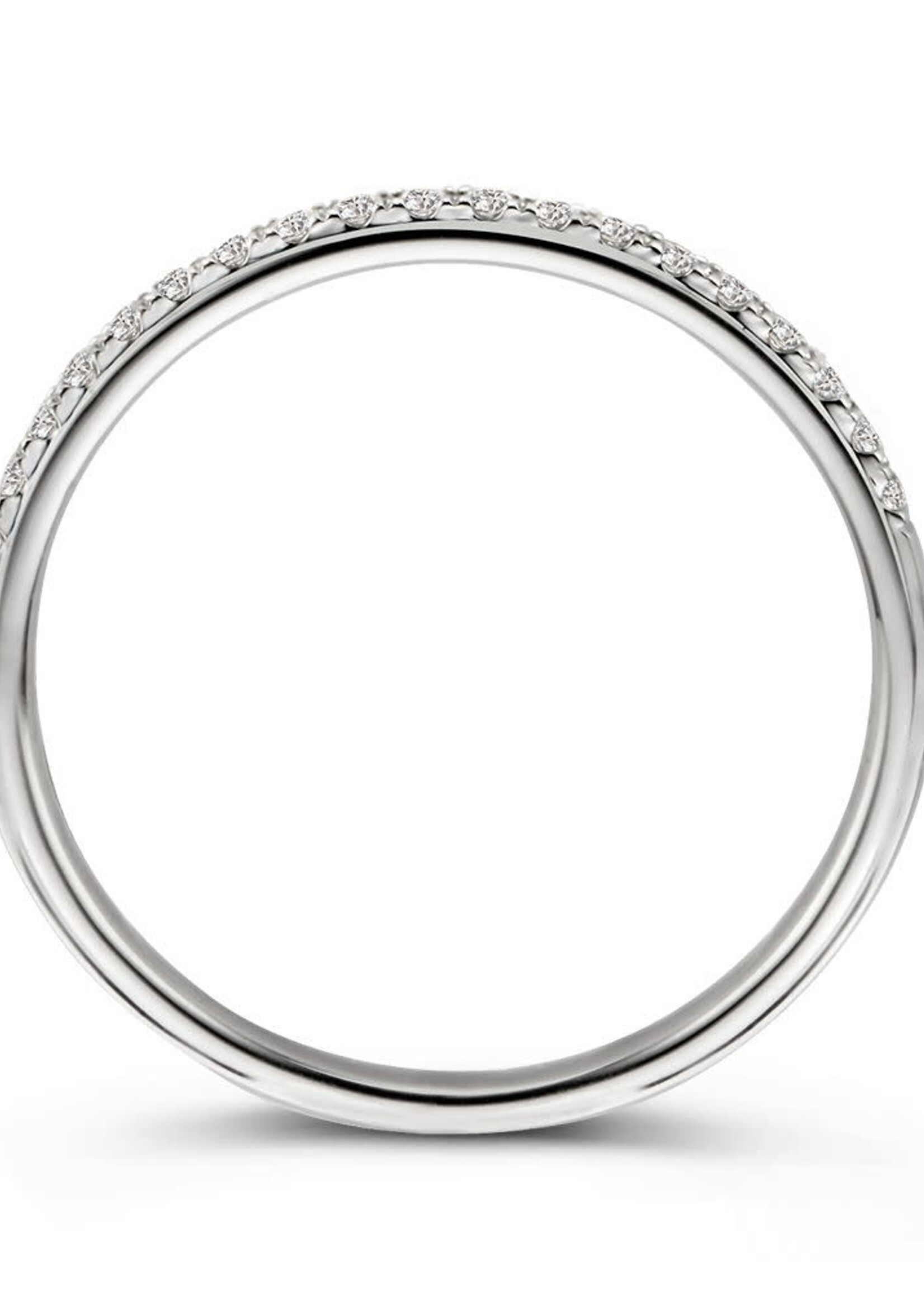 Excellent Jewelry Eternity Ring in White Gold with Diamonds 0.14 ct