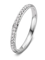 Excellent Jewelry Eternity Ring in White Gold with Diamonds 0.14 ct
