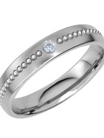 Witgouden 18 k Diamant Ring  0.03 ct 4 mm