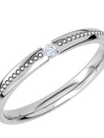 Diamant Witgouden 18 k Ring  0.03 ct 2.5 mm