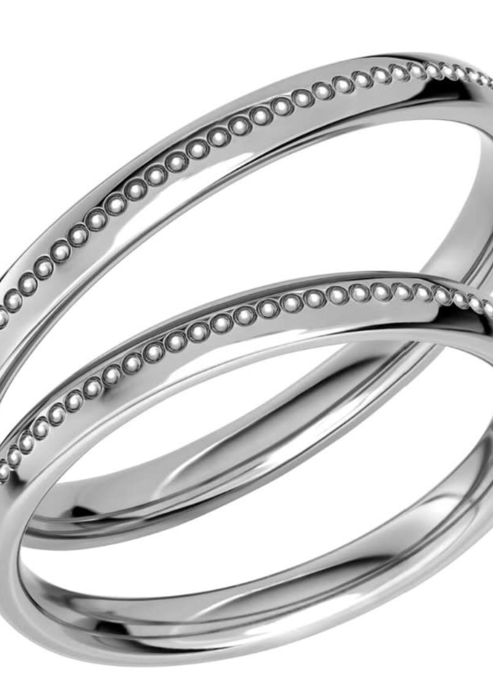 Witgouden 18 k Trouwring 2.5 mm