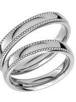Milgrain Platina Wedding Band Ring