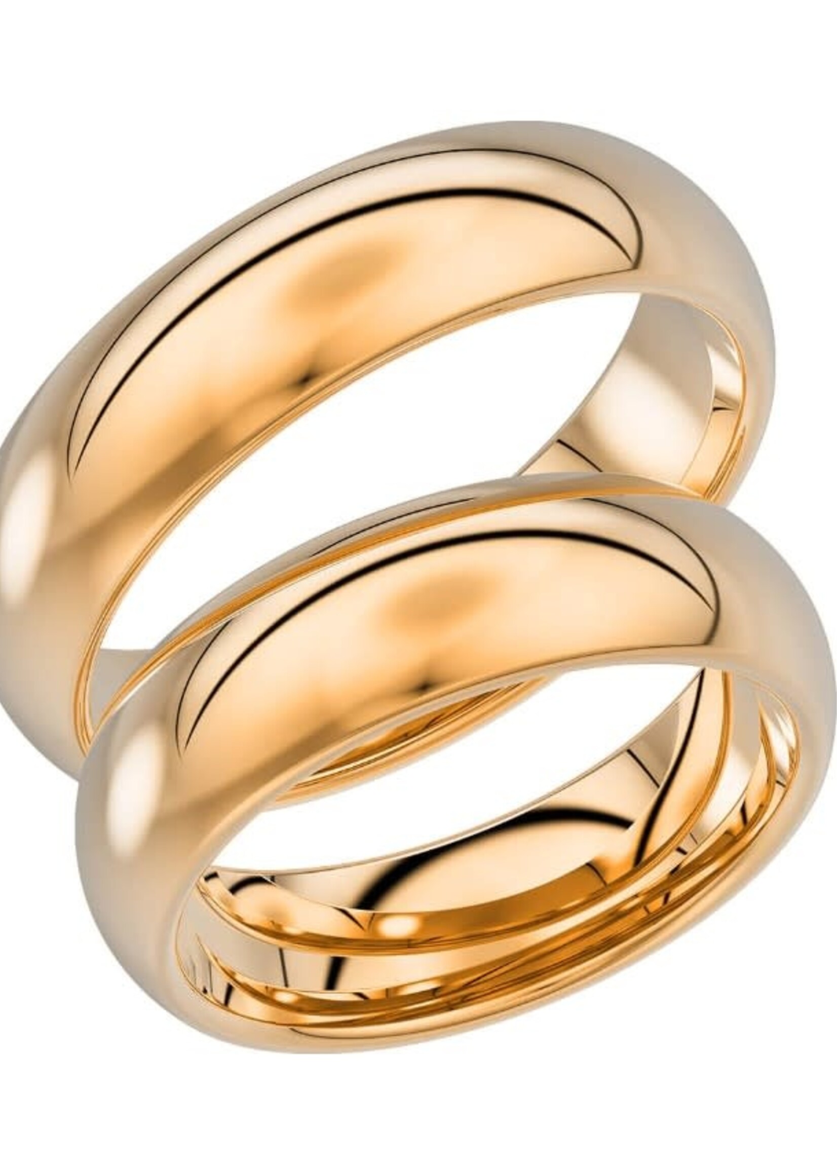 Klassieke Trouwring  18 k Witgoud 6.0 mm