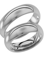 Klassieke Trouwring  18 k Witgoud 6.0 mm
