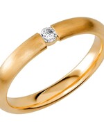 Diamant Geelgouden 18 k Ring  3 mm