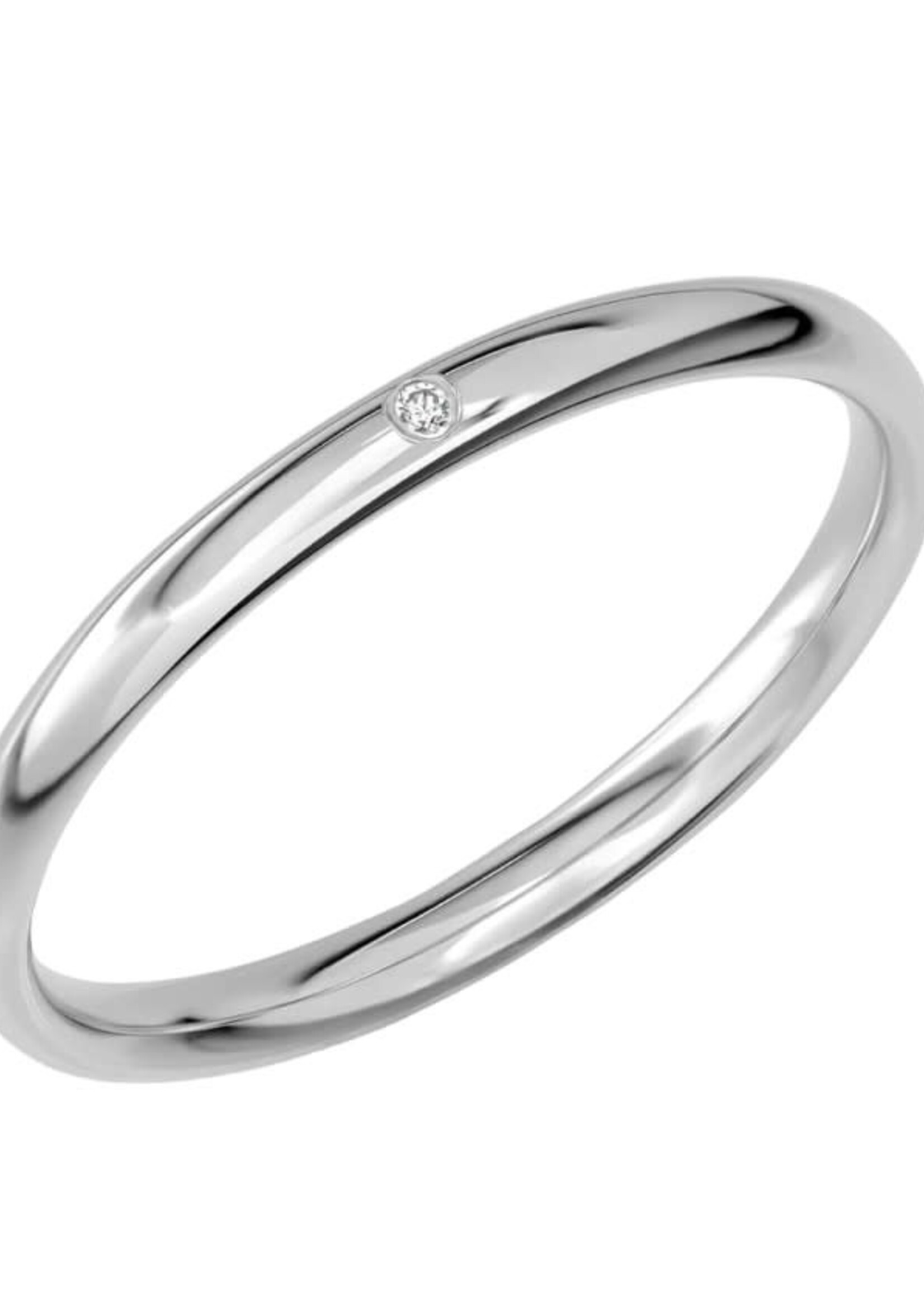 Diamant Witgouden 18 k Ring  2 mm