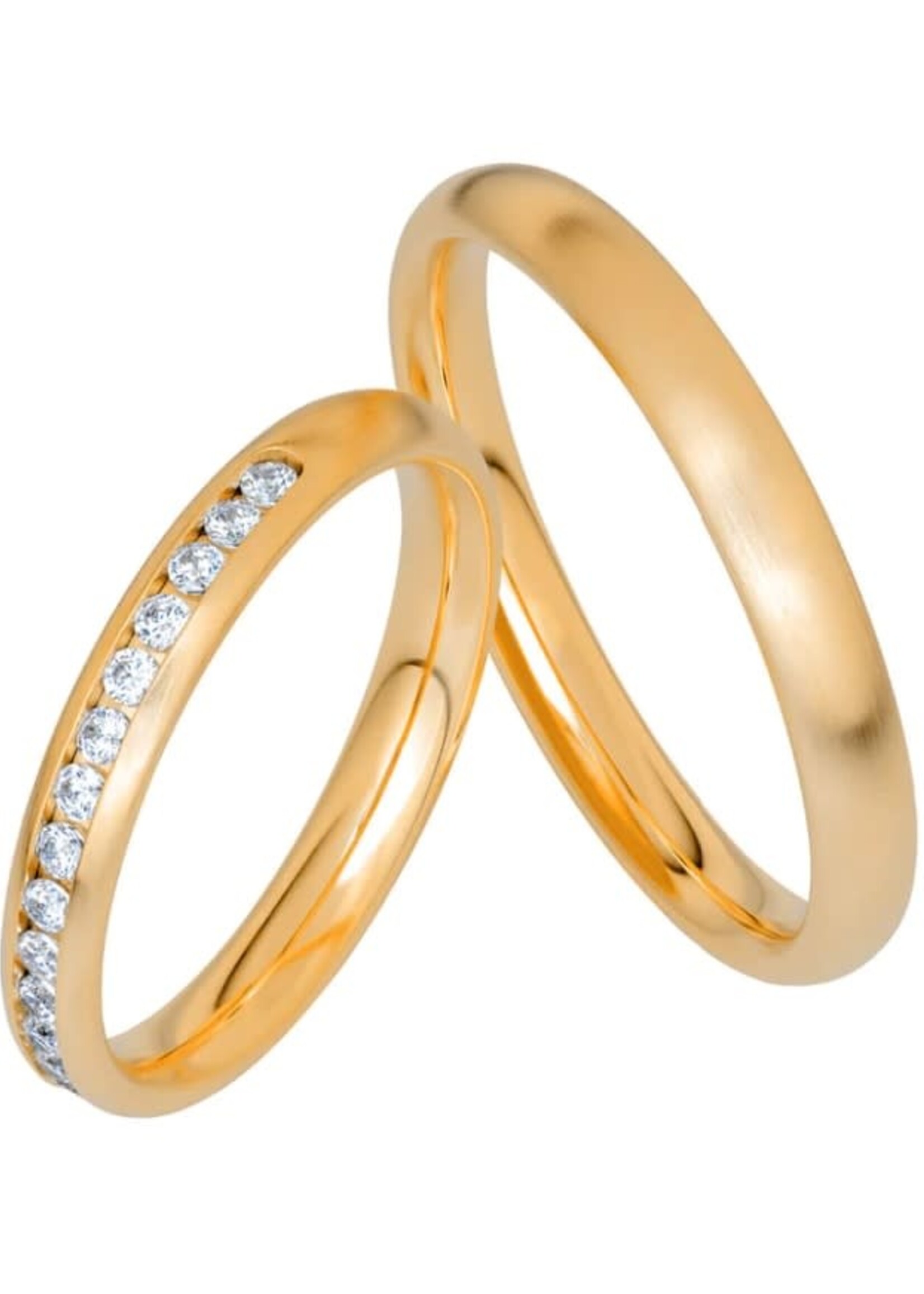 Klassieke Geelgouden 18 k Trouwring 3 mm Breed