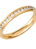 Klassieke Diamant Geelgouden 18 k Trouwring 3 mm Breed