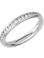 Klassieke Diamant Witgouden 18 k Trouwring 3 mm Breed