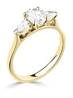 Gouden Haag Jewellery Ovale Solitaire Diamant Ring  Peer Schouders  1.40 ct