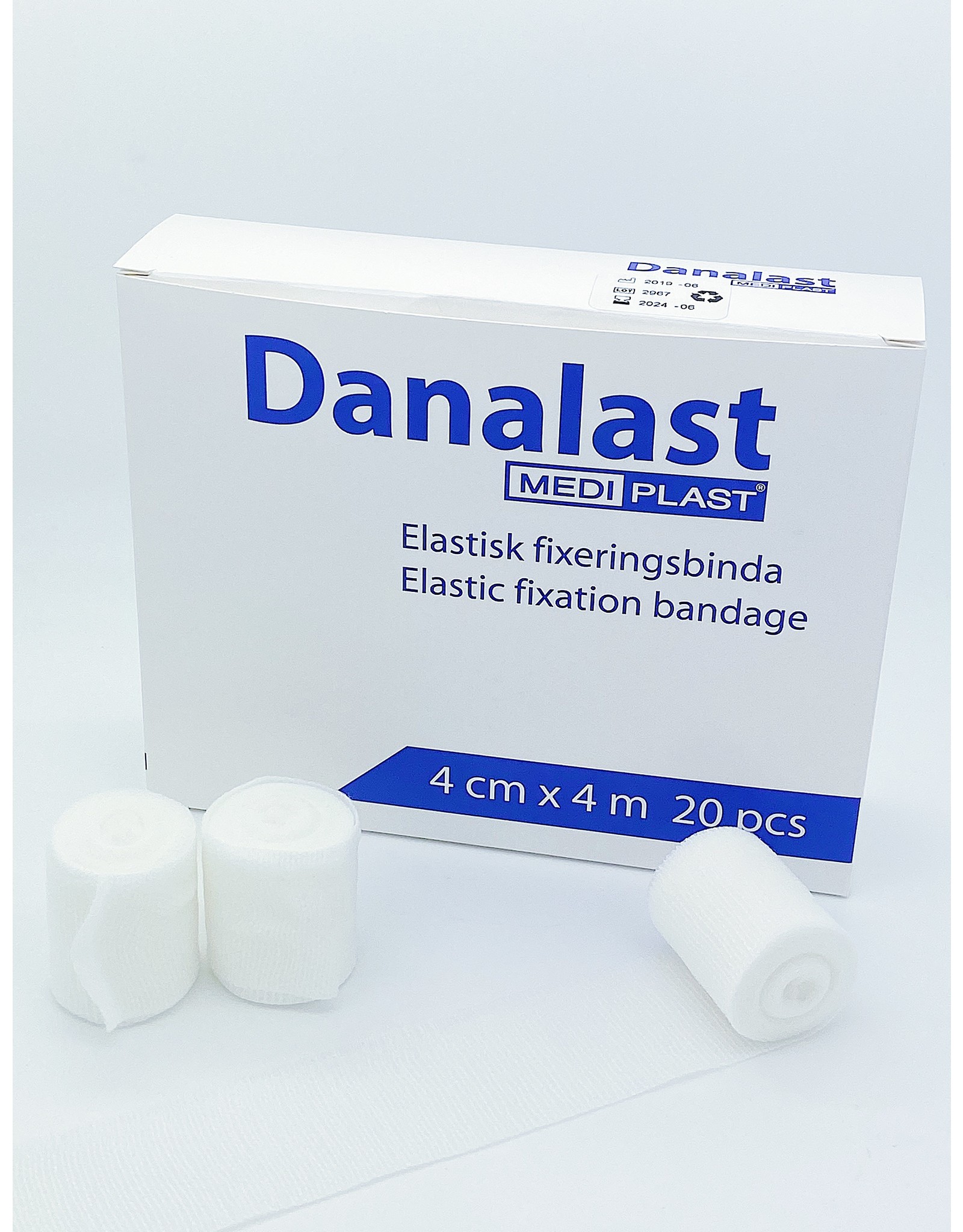 Mediplast Danalast Elastic Fixation Bandages 4cm x 4m - Box with 20 rolls