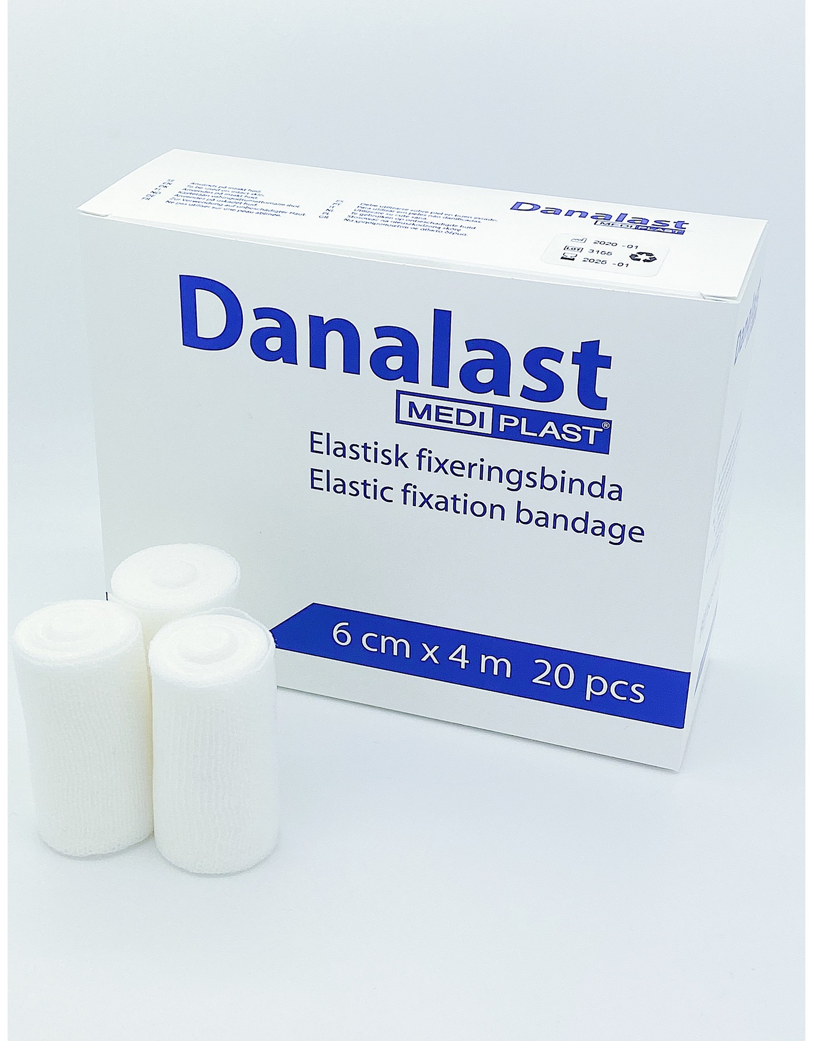 Mediplast Danalast elastisch fixatiewindsel 6 cm x 4m - Doos 20 Stuks