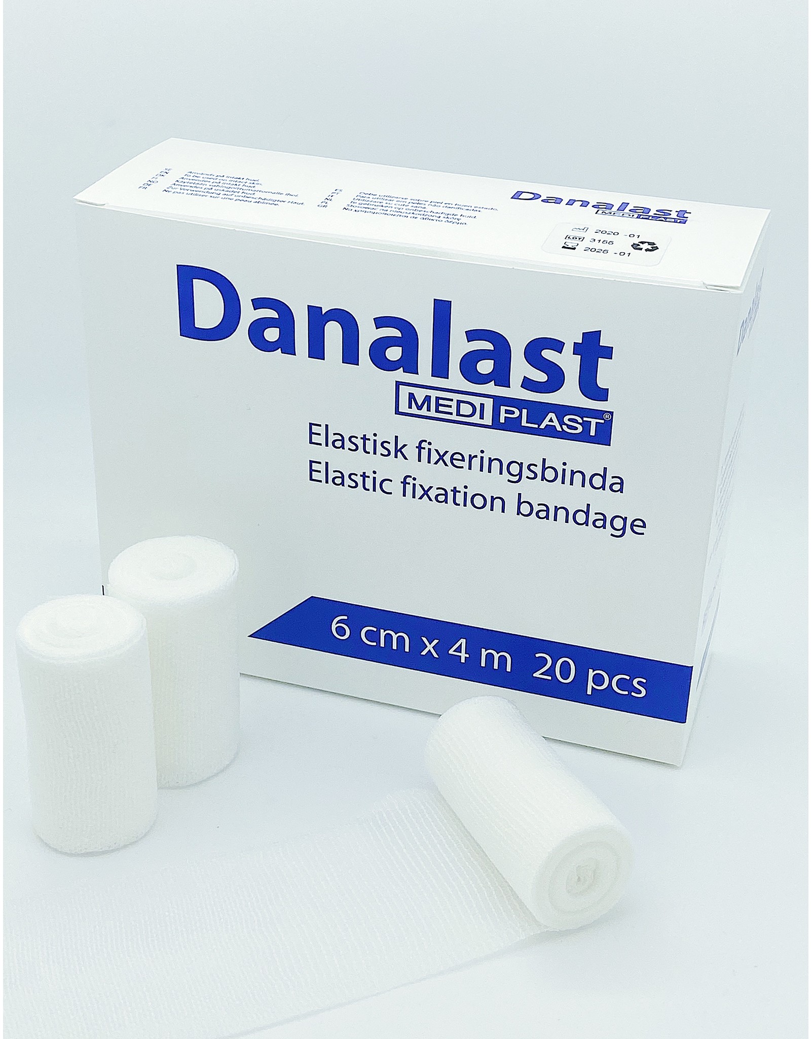 Mediplast Danalast elastisch fixatiewindsel 6 cm x 4m - Doos 20 Stuks