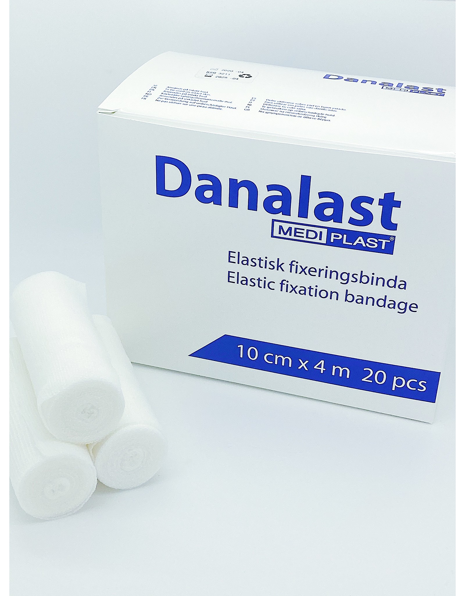 Mediplast Danalast Elastic Fixation Bandages 10cm x 4m - Box with 20 rolls