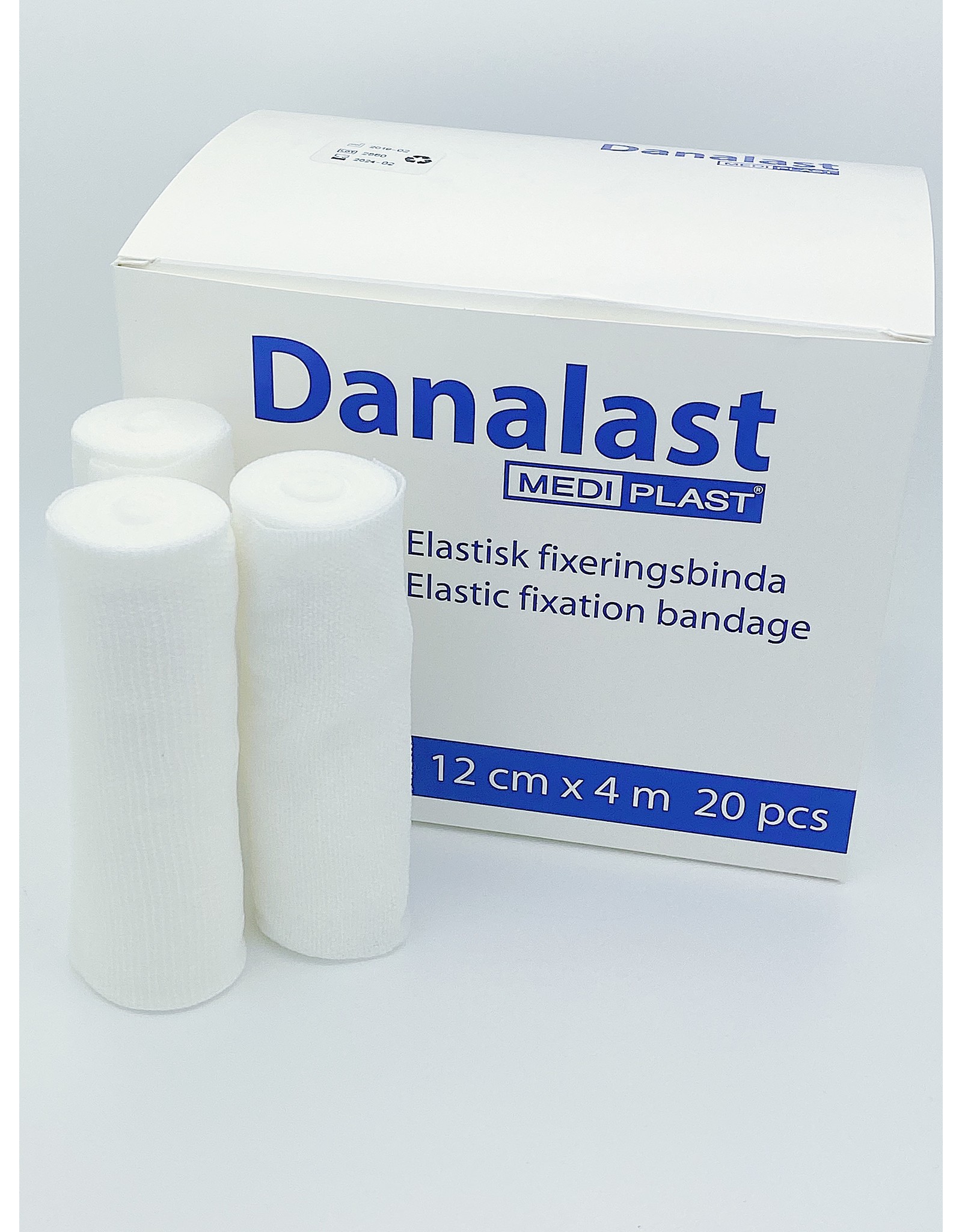 Mediplast Danalast Elastic Fixation Bandages 12cm x 4m-  Box with 20 rolls