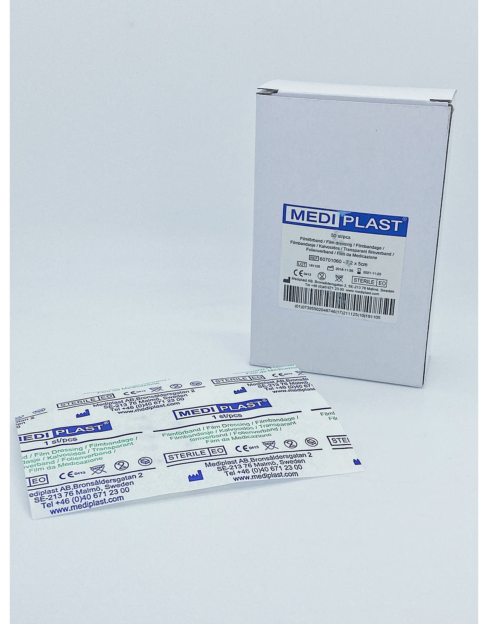 Mediplast Mediplast Sterile Film Dressing 7,2cm x 5cm