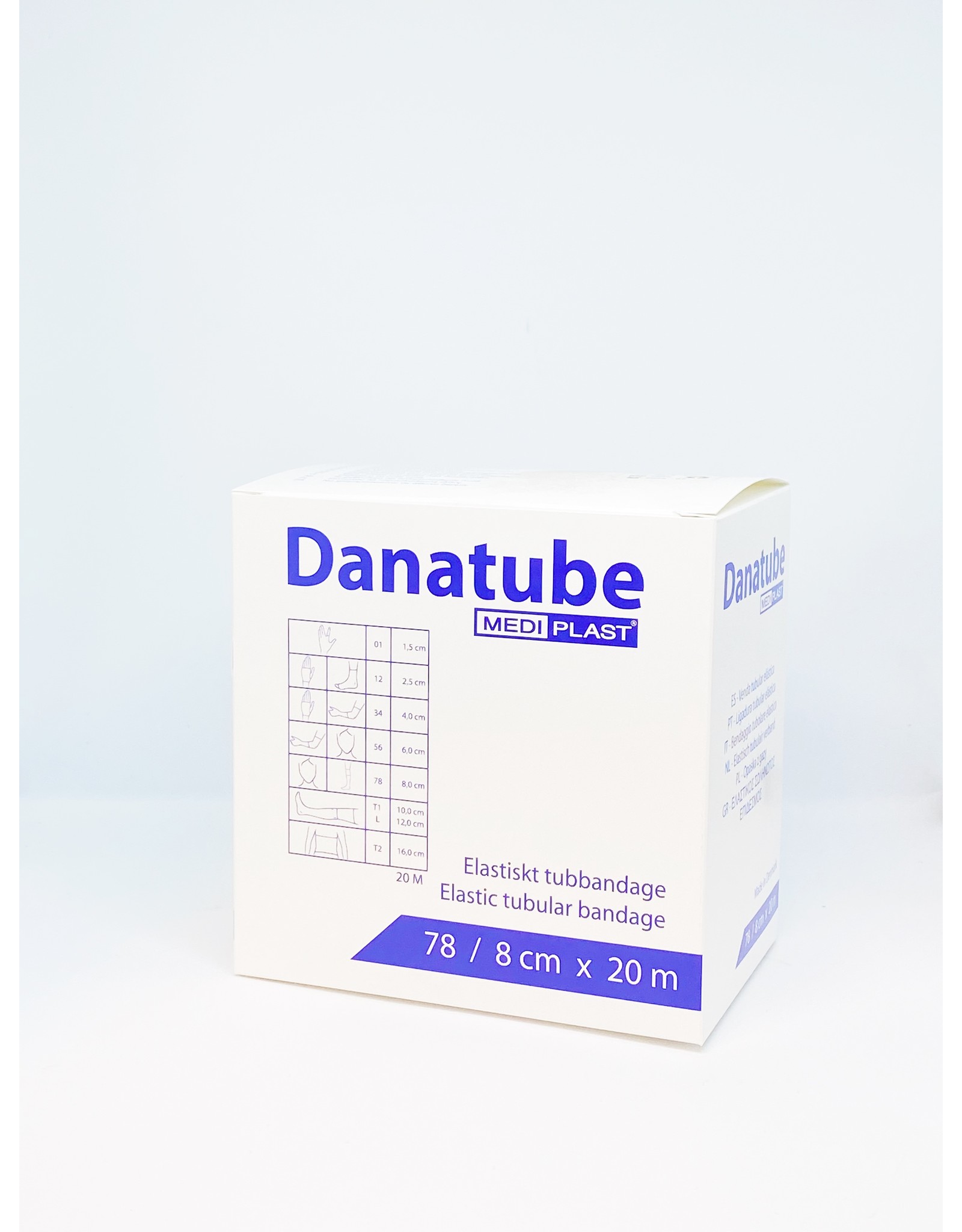 Mediplast Danatube Elastisch Buisverband 7.8cm=8cm x 20m - Hoofd, knie en Dij