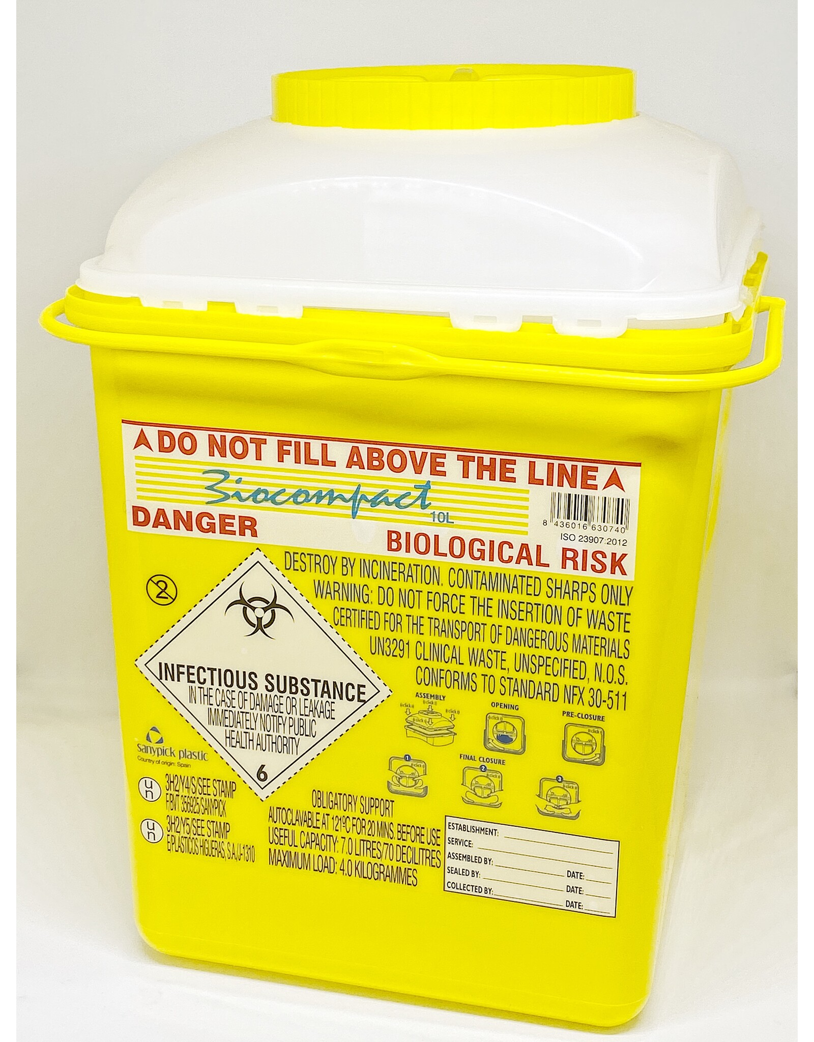 Sanypick Sanypick biocompact naaldencontainer 10 liter
