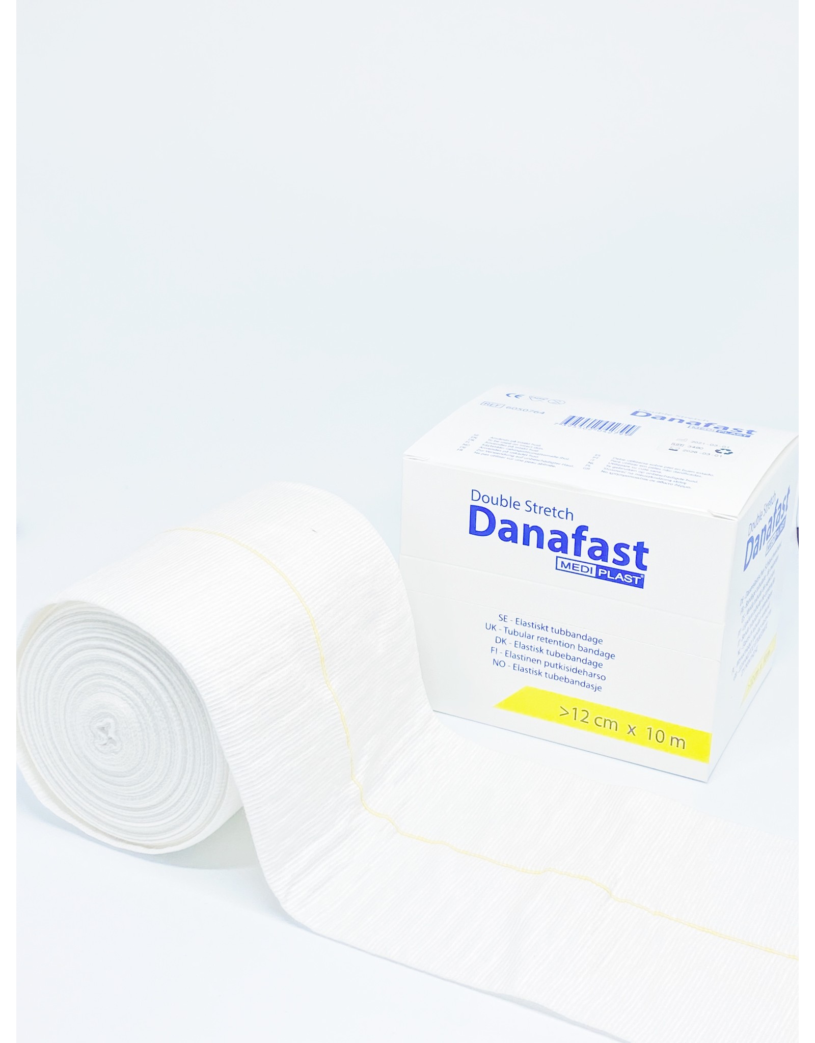 Mediplast Danafast Tubular Bandage Double stretch 12cm x 10m - small trunks and large thighs