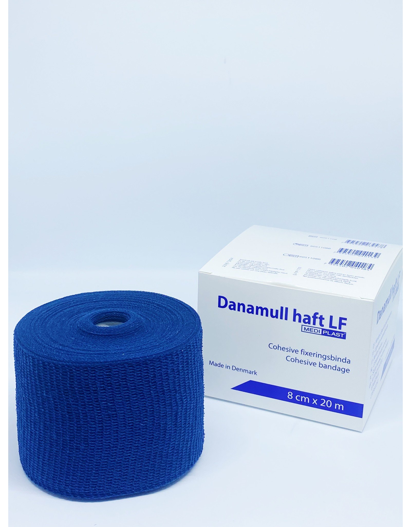 Mediplast Danamull-Haft Cohesive Bandage Blue 8cm x 20m