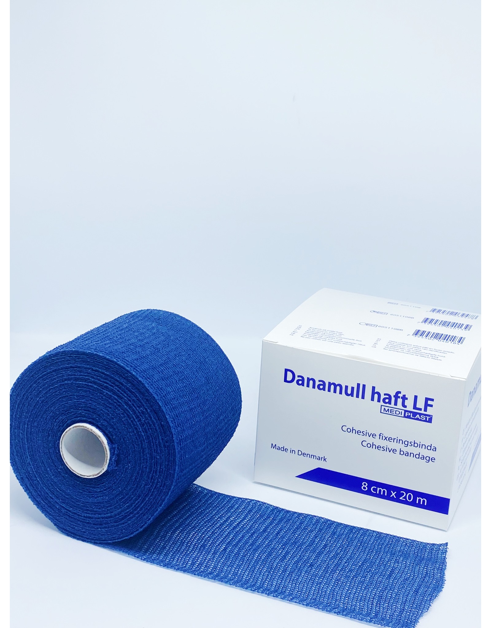 Mediplast Danamull-Haft Cohesive Bandage Blue 8cm x 20m