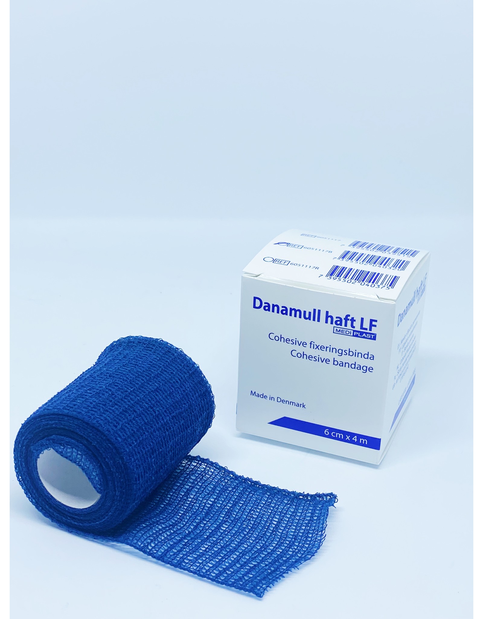 Mediplast Danamull-Haft Cohesive Bandage Blue 6cm x 4m