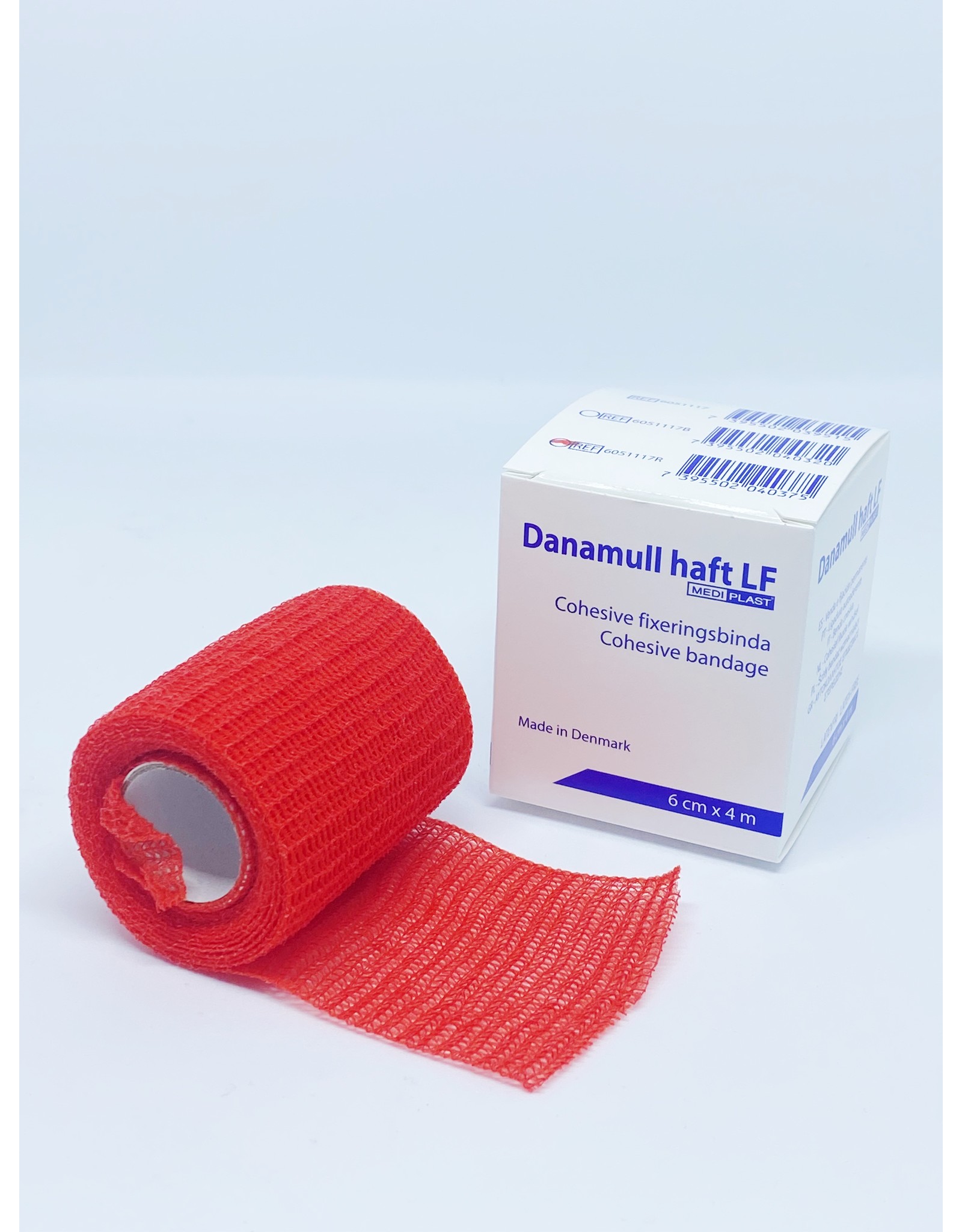 Mediplast Danamull-Haft Cohesive Bandage Red 6cm x 4m