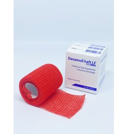 Mediplast 6cm x 4m Fixatiewindsel Zelfklevend  rood