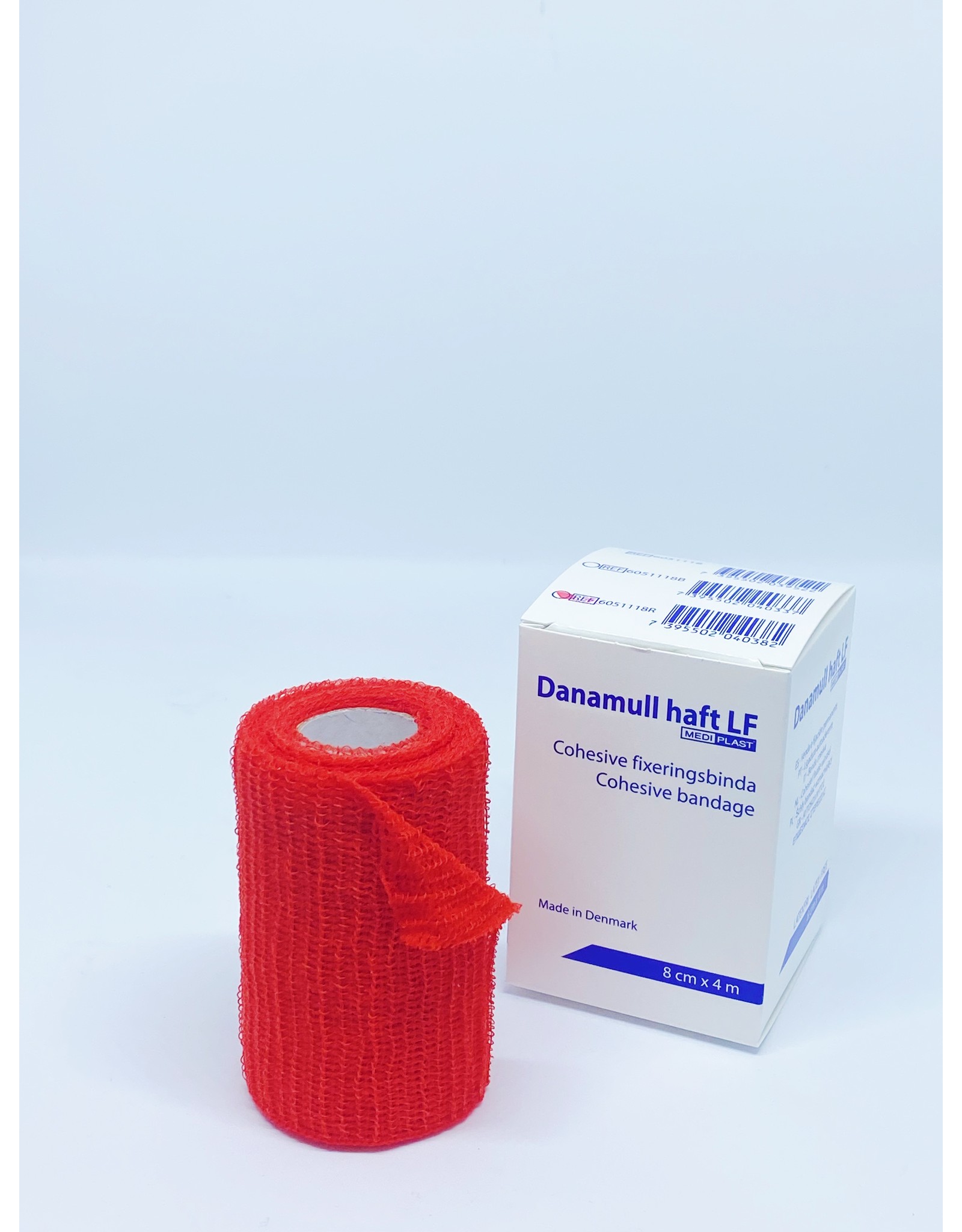 Mediplast Danamull-Haft Cohesive Bandage Red 8cm x 4m