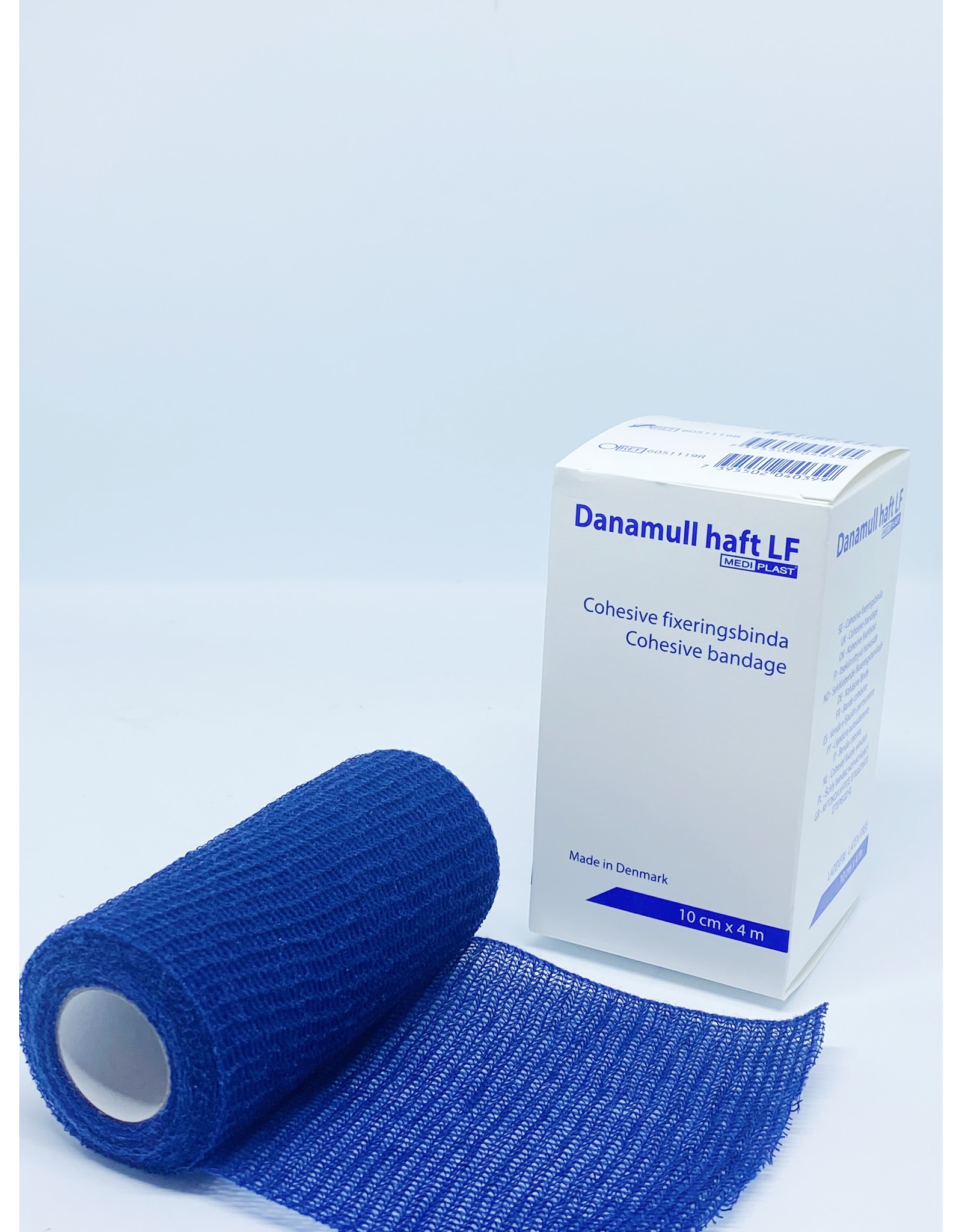 Mediplast Danamull-Haft Cohesive Bandage Blue 10cm x 4m