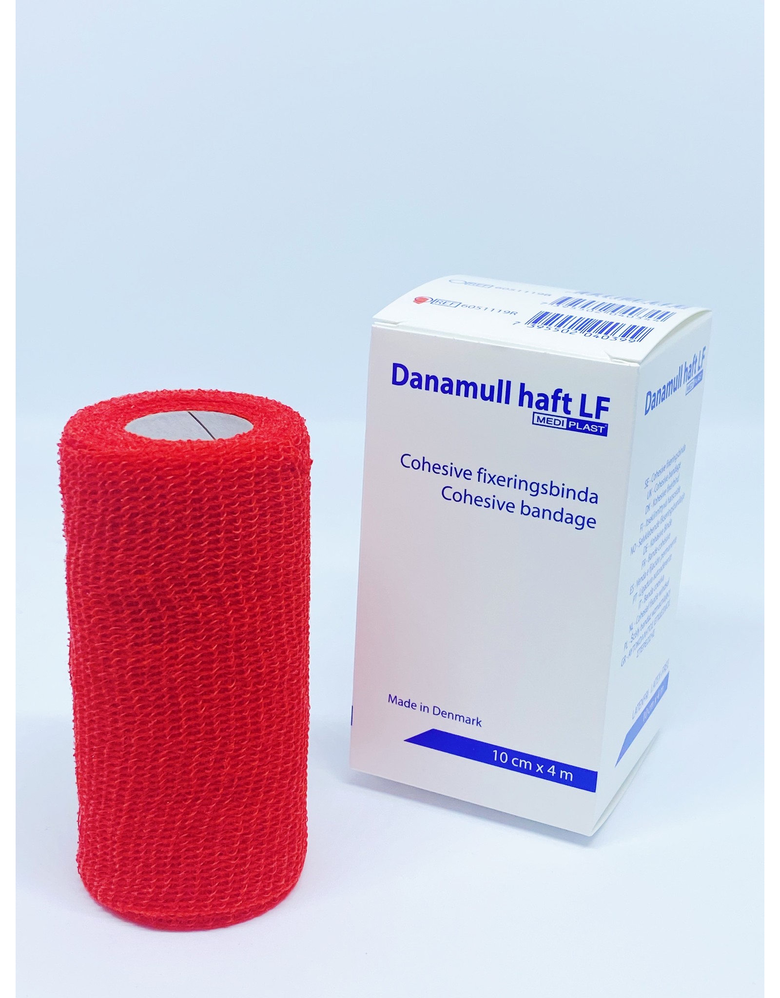 Mediplast Danamull-Haft Cohesive Bandage Red 10cm x 4m