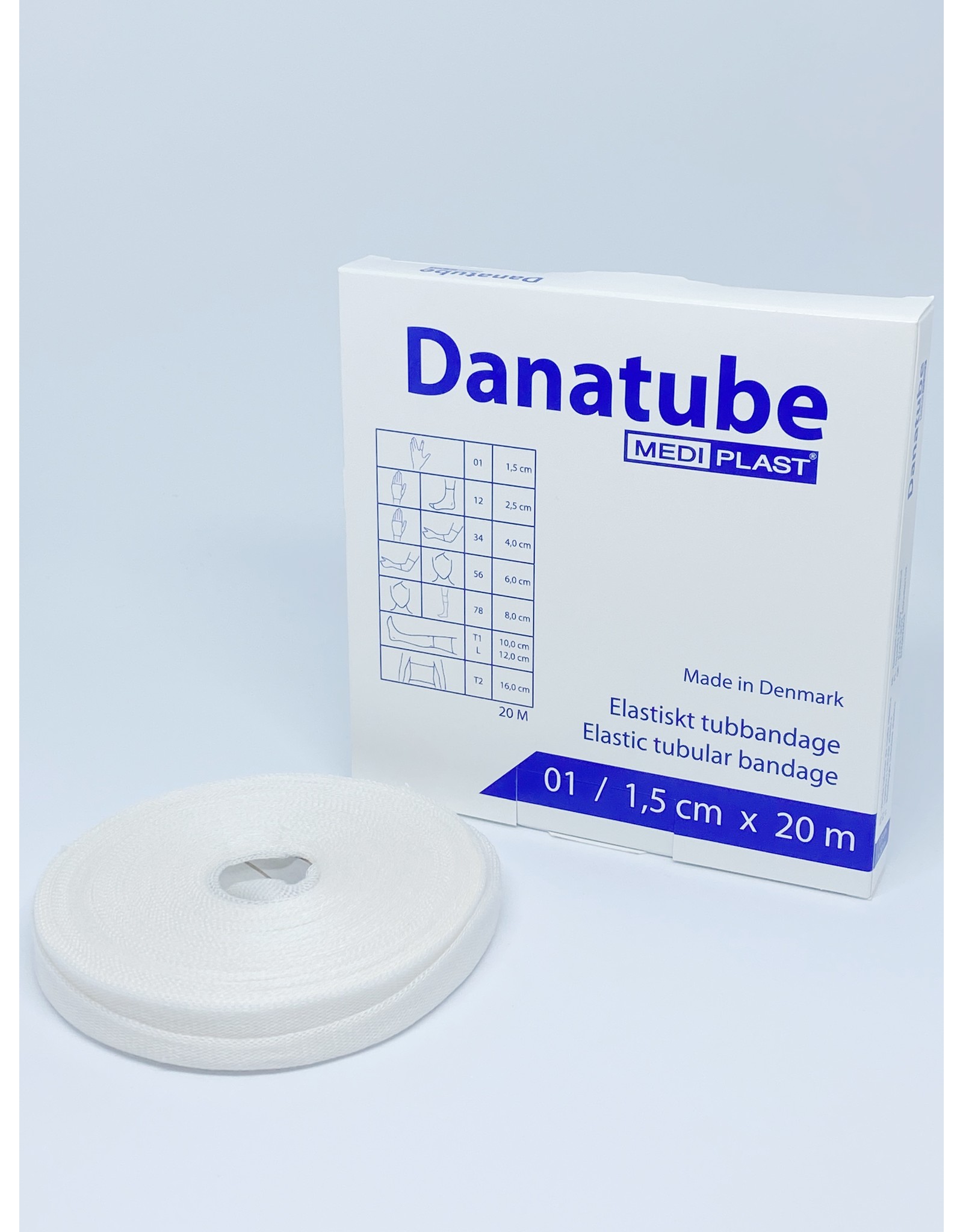 Mediplast Danatube bamboe Elastisch Buisverband 1,5cm x 20m - Vingers en Tenen