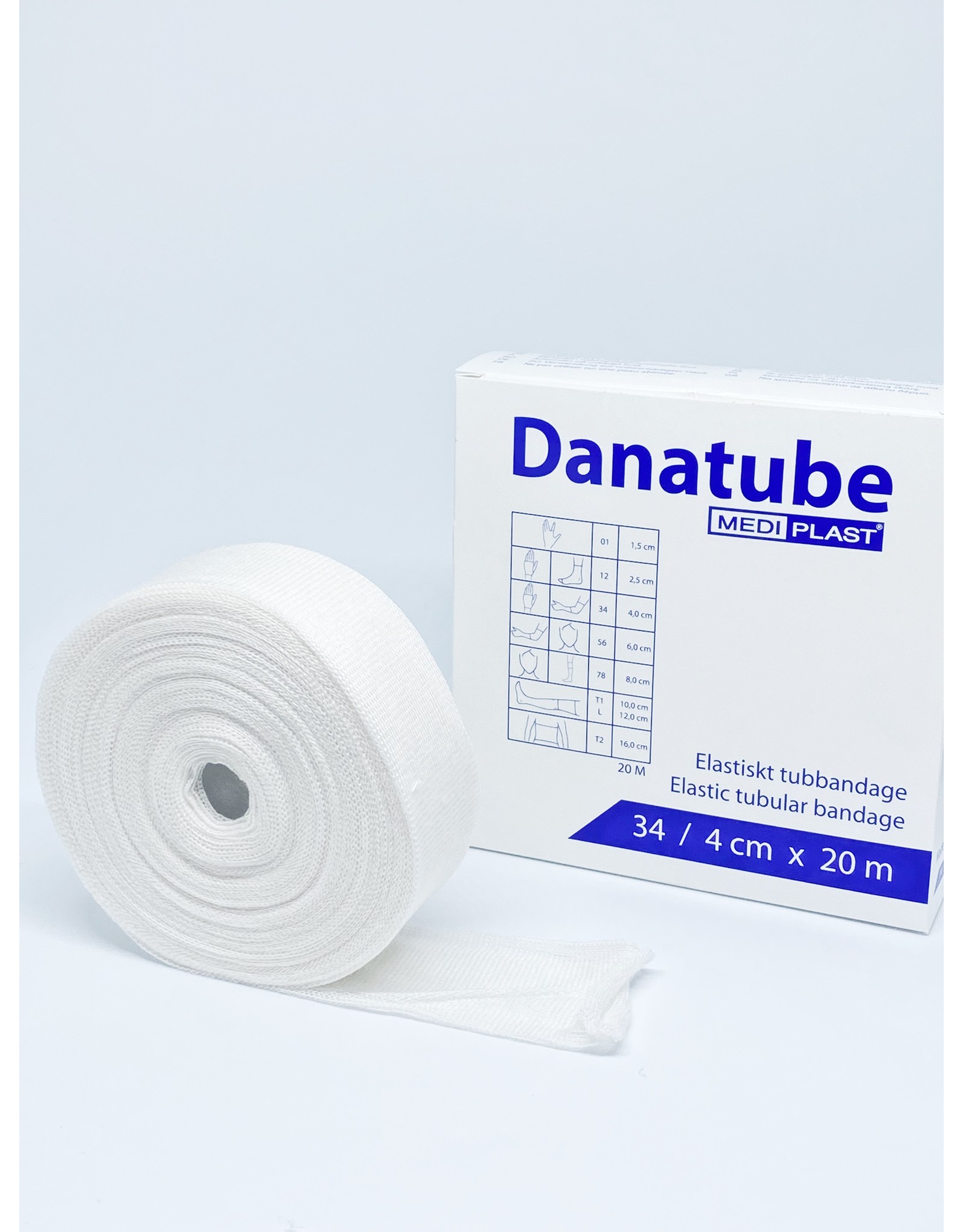 Mediplast Danatube bamboe Elastisch Buisverband 3,4cm x 20m - Pols en Elleboog