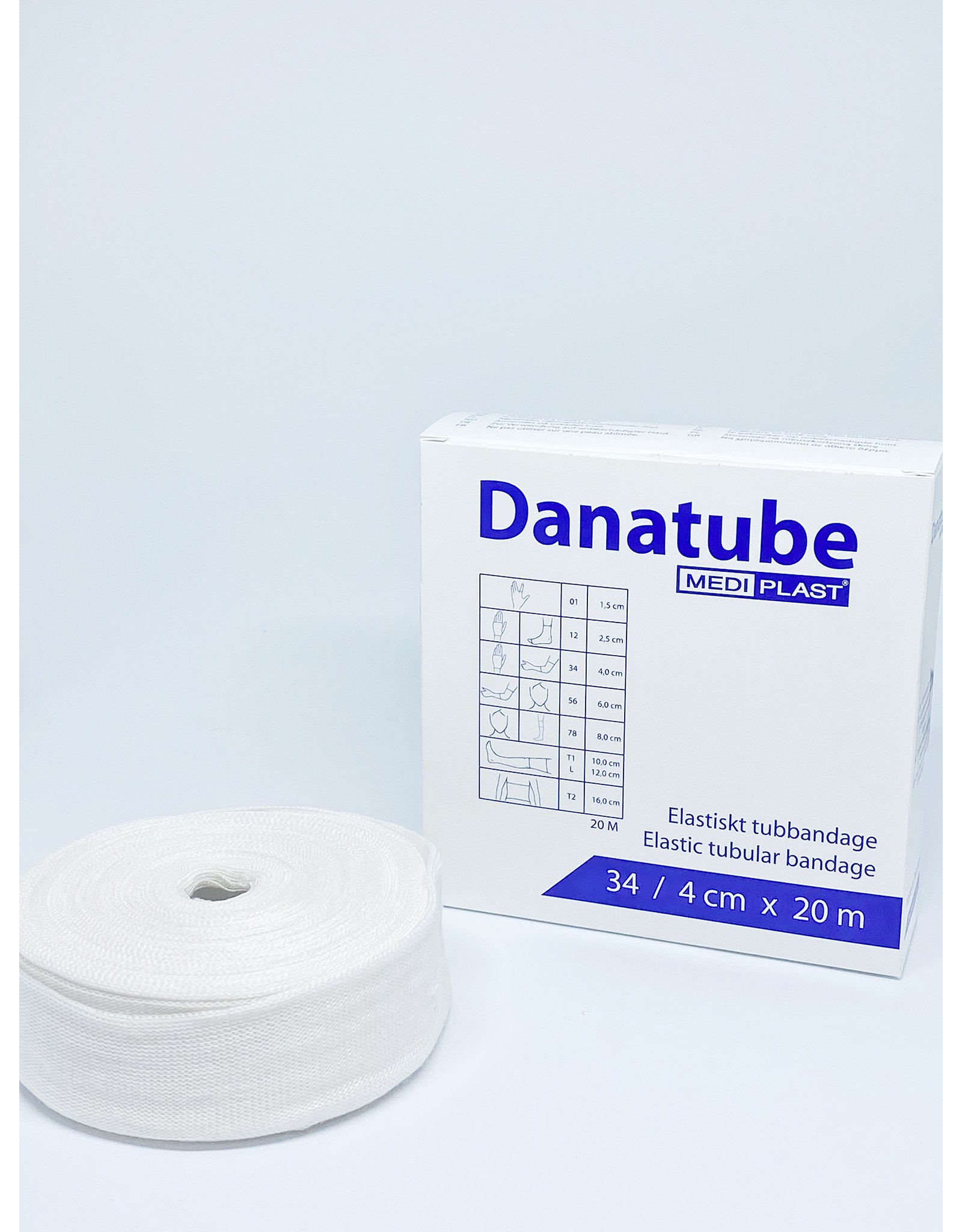 Mediplast Danatube bamboe Elastisch Buisverband 3,4cm x 20m - Pols en Elleboog