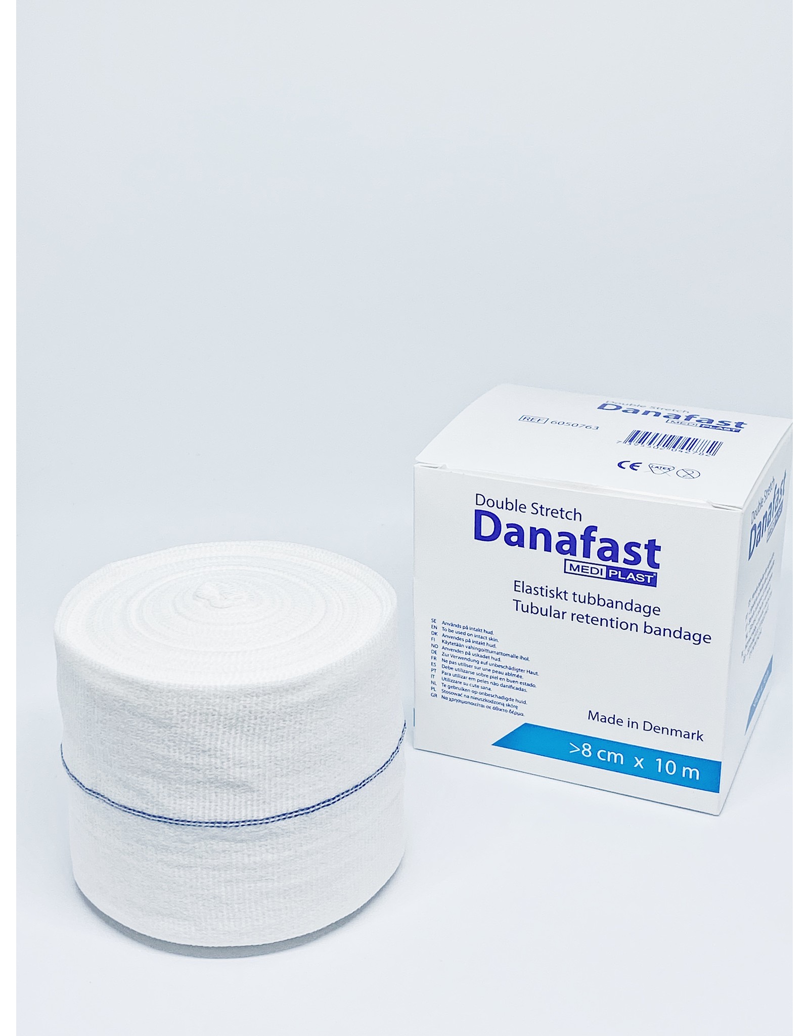 Mediplast Danafast Buisverband 7.5cm x 10m Double Stretch - benen, armen en dijen