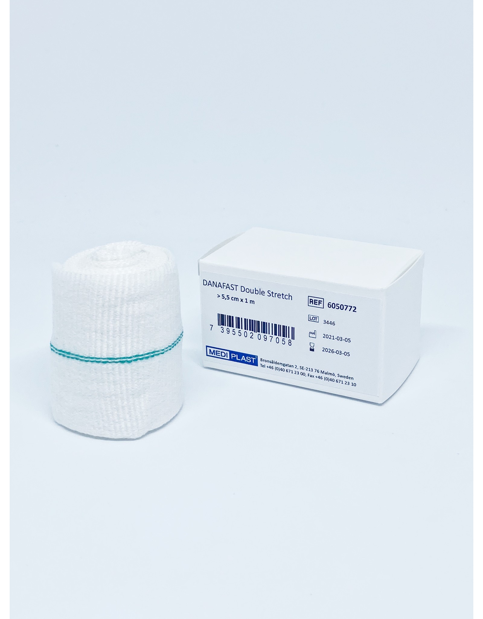 Mediplast Danafast Buisverband Double stretch >5,5cm x 1m voeten, handen, armen en kleine benen