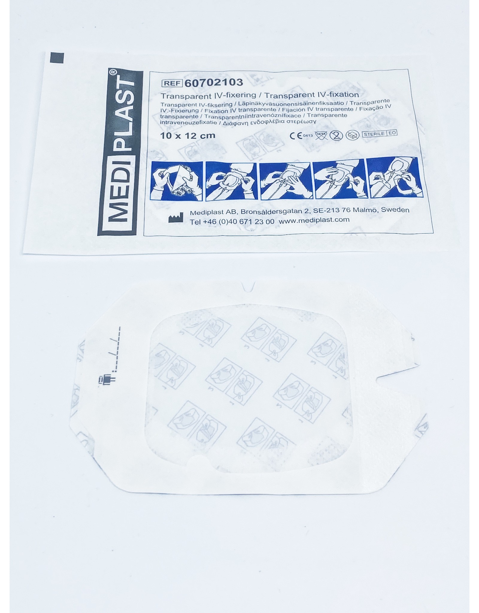 Mediplast Mediplast Transparent IV fixation 10 x 12cm