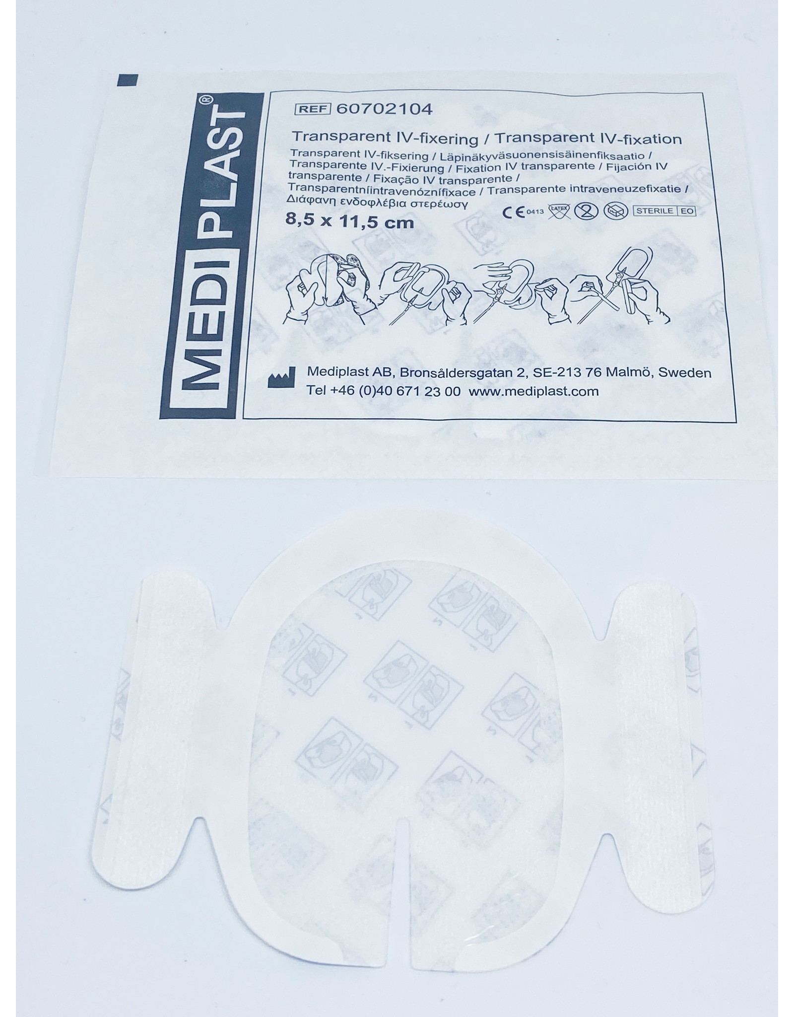 Mediplast Mediplast Transparent IV fixation 8.5 x 11,5cm