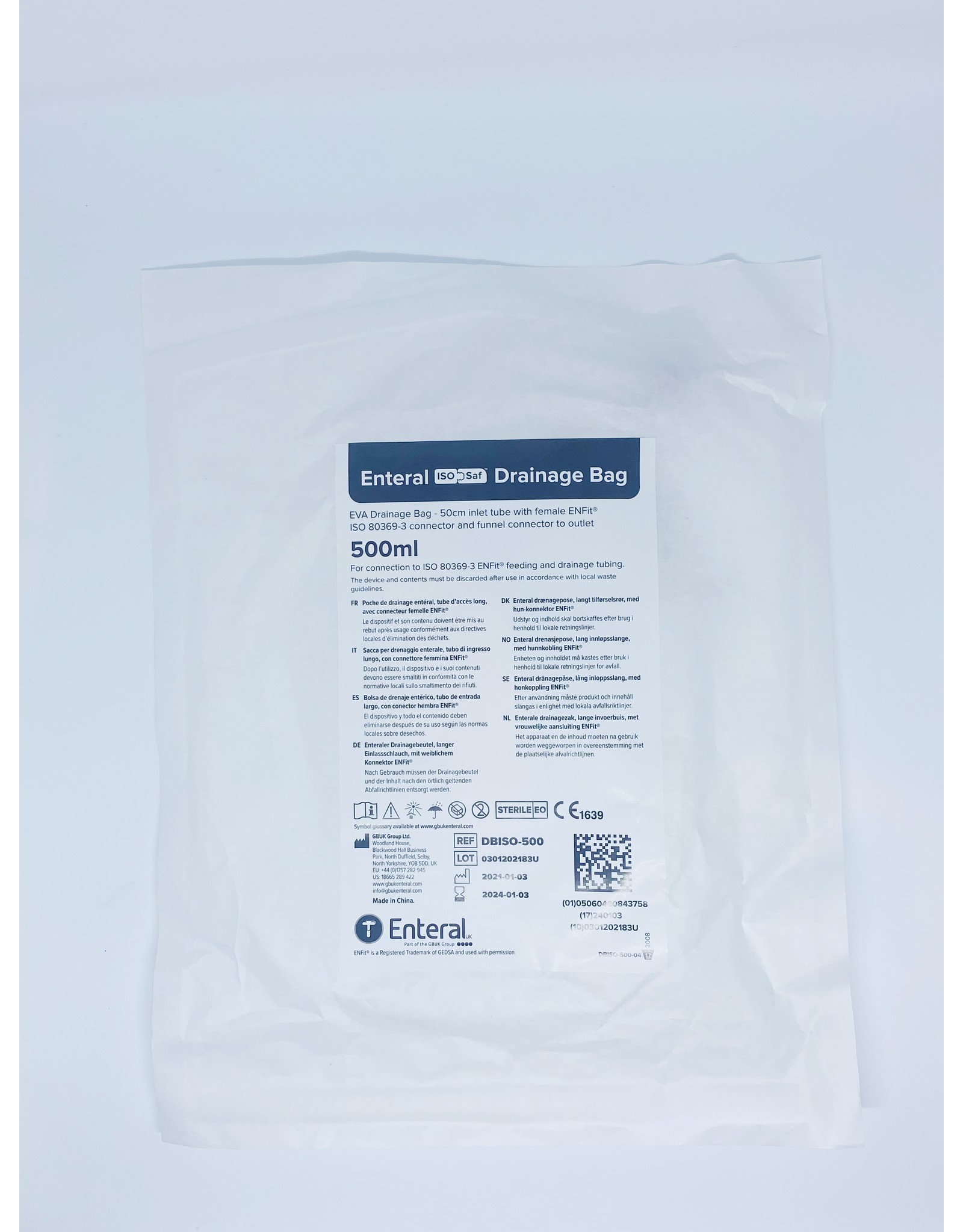 GBUK GBUK enteral EVA drainage bag 500ml - Steriel