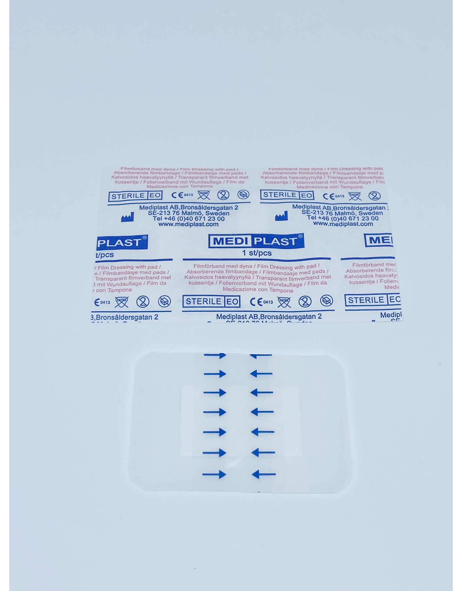 Mediplast Mediplast Sterile Film Dressing with absorption pad 7x 5cm