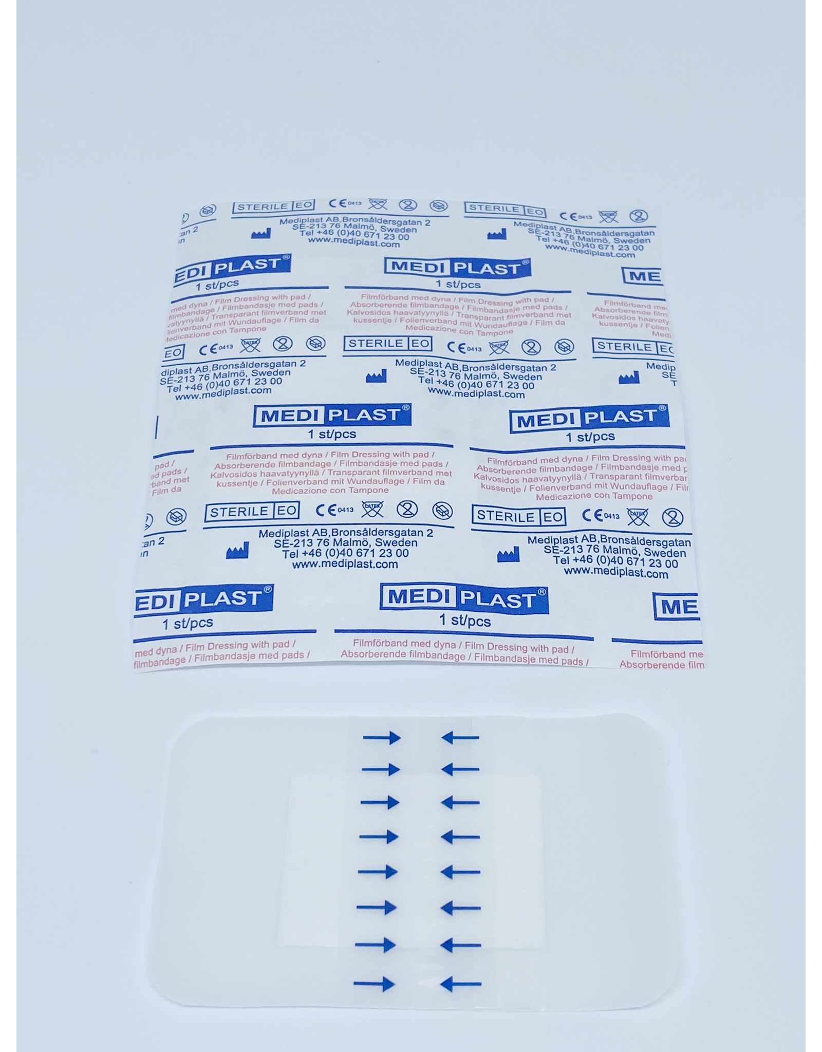 Mediplast Mediplast Sterile Film Dressing with absorption pad 6 x 10cm