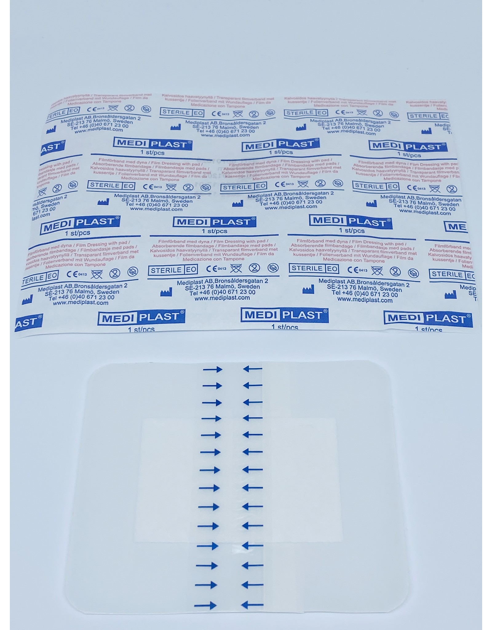 Mediplast Mediplast Sterile Film Dressing with absorption pad 10 x 12cm