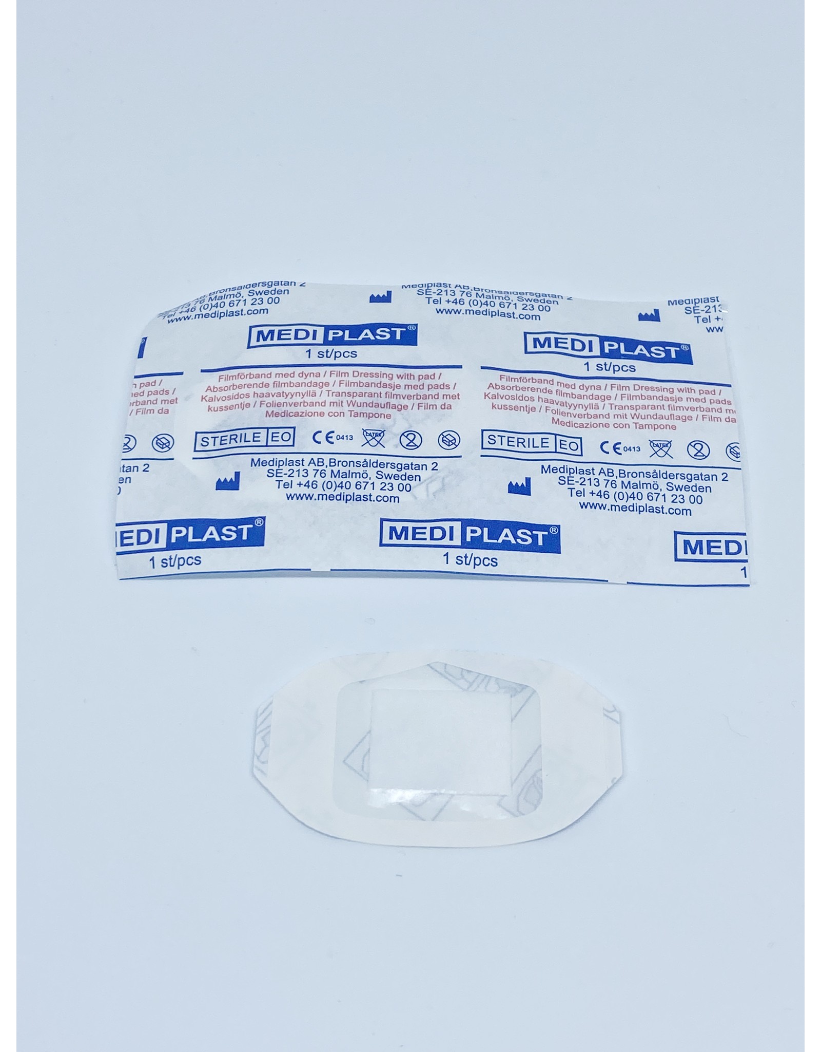 Mediplast Mediplast Sterile Film Dressing with absorption pad and frame 4 x 5cm