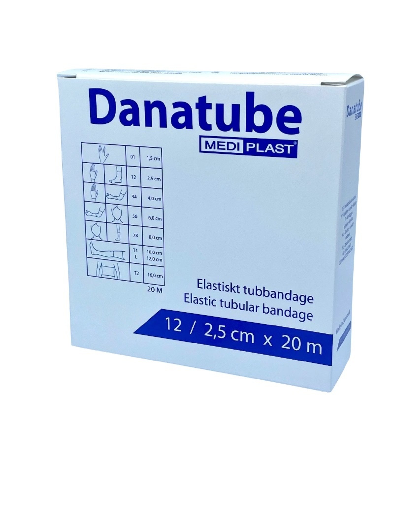 Mediplast Danatube bamboe Elastisch Buisverband 2,5cm x 20m - Pols en enkel